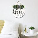 Funny Hanging Wall Sign for Front Door Home Kitchen Decor Rustic Wooden Round Sign Wall Decoration for Kitchen Dining Room Living Room Bedroom Outdoor by CozyNest Decor