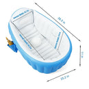 PandaEar Baby Inflatable Bathtub, Portable Travel Baby Infant Bath Tub Toddler Bathtub with Air Pump, Foldable Non-Slip Shower Basin Mini Air Swimming Pool for Newborn (Blue) by TinyTreasures Baby Boutique