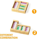 SpaceAid Bag Storage Organizer for Kitchen Drawer, Bamboo Organizer, Compatible with Gallon, Quart, Sandwich and Snack Variety Size Bag (4 Pack) by CozyNest Decor