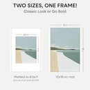 Homeforia 12x18 Frame White Wood, High End Oak 12x18 Poster Frame White with Mat 8.5x11 Print, 12 x 18 Wooden Picture Frames Matted to 8.5 by 11 Photo, 18x12 Frames, Tempered Glass, Wall Kit, Set of 1 by CozyNest Decor