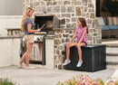 Rubbermaid Medium Resin Outdoor Storage Deck Box (74 Gal) Weather Resistant Brown Deck Organization for Home/Backyard/Pool Chemicals/Toys/Garden Tools/Porch/Patio Cushions by CozyNest Decor