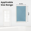 Self Adhesive Curtains, Black Out Shade for Window, Blackout Fabric Temporary Window Coverings Easy to Hang Curtains No Rod Needed, Use for Bedroom, Room, Kitchen, 47" W X 79" L, Lake Blue, 1 Panel by TinyTreasures Baby Boutique
