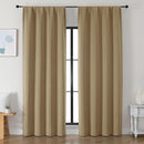Simplebrand Ava Taupe Blackout Curtains for Bedroom 90 Inches Long 2 Panels Set, Solid Privacy Energy Saving Living Room Window Treatment Curtains Blackout Drapes, W50 x L90 Inch, Taupe by TinyTreasures Baby Boutique