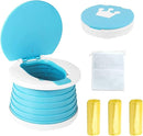 Travel Potty for Toddler, Portable and Foldable Toilet, Apply to Seat Emergency Toilet for Car, Camping, Outdoor, Indoor (blue, small) by TinyTreasures Baby Boutique