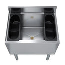 AmGood 18.5 in. x 24 in. Underbar Ice Bin with Sliding Lid | NSF | Stainless Steel Ice Chest with Sliding Lid by CozyNest Decor
