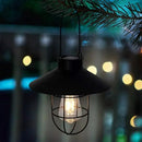 pearlstar Solar Lantern Outdoor Hanging Light Metal Solar Lamp with Warm White Edison Bulb Design for Garden Yard Patio Proch Decor(Black) by GreenHaven Gardens