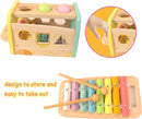 Hammering Pounding Toys Wooden Educational Toy Xylophone Shape Sorter, Birthday Gift for 1 2 3 Years Boys Girls Baby Toddler Kids Developmental Montessori Learning Toy (Yellow) by TinyTreasures Baby Boutique
