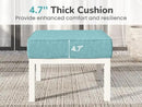 Solaste Outdoor Footstools Patio Ottoman Set of 2, Aluminum All-Weather Outdoor Footrest Seat with Removable Cushions, Patio Furniture Ottomans for Garden, Backyard, Poolside-White by CozyNest Decor