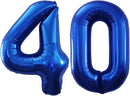 GOER Number 40 Balloons for 40th Birthday Party Decorations,42 Inch Jumbo Foil Helium Balloons for 40th Anniversary (Blue) by TinyTreasures Baby Boutique