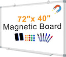H-Qprobd Large White Board Dry Erase Board for Wall 72"X40" Magnetic Whiteboard with Long Pen Tray, Presentation Dry Erase Boards for Office, Classroom, School, Home by TinyTreasures Baby Boutique