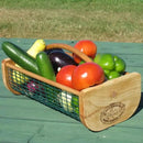 Maine Garden Hod Basket for Vegetable Gardening and Harvest Gathering or Farmhouse Decor, Pine and Oak with PVC Wire Mesh, USA Made, 16 x 9 in, 8 quart by GreenHaven Gardens