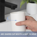 Toothbrush Holders for Bathrooms - 2 Cups Ceramic Toothbrush Toothpaste Holders Set, White Bathroom Tumbler Cups Reusable Toothbrush Mouthwash Cup, Bathroom Counter Organizer by CozyNest Decor
