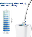 60pc Refills Disposable Toilet mats Brush Cleaning System, Toilet Cleaning Brush, 60 Replacement Brush Heads, No Handle or Base，Toliet Wand Refills,Toilet Bowl Clean Refill Pads,Toilet Scrubber Refill by CozyNest Decor