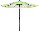 Sunnyglade 9' Patio Umbrella Outdoor Table Umbrella with 8 Sturdy Ribs (Grass Green and White) by GreenHaven Gardens