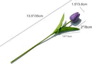 Mandy's Artificial Tulips 20 Stems Purple PU Faux Flowers for Wedding Home Decor 13.5 Inch by CozyNest Decor