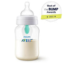 Philips Avent Anti-Colic Baby Bottle with AirFree Vent, 9oz, with Flow 2 Nipples, 1m+, 4pk, Clear, SCY703/04 by TinyTreasures Baby Boutique