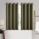 MIULEE Linen Texture Curtains for Bedroom Solid 100% Blackout Thermal Insulated Light Olive Green Curtains Grommet Room Darkening Drapes for Living Room Nursery 52x63 Inch (2 Panels) by TinyTreasures Baby Boutique
