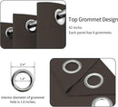 Easy-Going Blackout Curtains for Bedroom, Solid Thermal Insulated Grommet and Noise Reduction Window Drapes, Room Darkening Curtains for Living Room, 2 Panels(42x84 in, Coffee) by CozyNest Decor