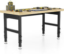 48” Chipboard Wood Work Bench Work Table, Mental Tool Heavy-Duty Adjustable Workbench, 3000 Lbs Capacity Tool Bench Workstation for Garage, Workshop by GreenHaven Gardens