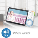 VTech RM5764HD 1080p Smart WiFi Remote Access Baby Monitor, 360° Pan & Tilt, 5" 720p HD Display, HD Night Vision, Soothing Sounds, 2-Way Talk, Temperature Sensor, Motion Detection, iOS & Android by TinyTreasures Baby Boutique