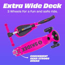 SKIDEE Kick Scooters for Kids Ages 3-5, Adjustable Height Foldable Scooter with Removable Seat, 3 LED Light Wheels, Rear Brake, Wide Standing Board, Suitable Up to 12 Year Old Boys/Girls by TinyTreasures Baby Boutique