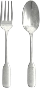 Fortessa Ashton 18/10 Stainless Steel, 2 Piece Serving Set, Antiqued Silver by CozyNest Decor
