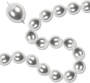 Silver Link Balloons, 60PCS Linking Balloons with Tail for Balloon Wall Arch and Chains, Quick Linkable Balloon for Wedding Birthday Baby Shower Engagement Graduation Party Decorations (6inch) by CozyNest Decor