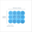 Samuelworld Baby Food Storage Container, 12 Portions x 2.5oz - BPA Free Silicone Freezer Tray with Clip-On Lid for Breast Milk Storage, Homemade Baby Food, Vegetable & Fruit Purees - Blue by TinyTreasures Baby Boutique