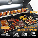4-Burner Propane Gas Grill With Side Burner, 34,200 BTU Outdoor BBQ Grill with Stainless Steel Warming Rack & Enameled Cooking Grids – Foldable Side Tables, Built-in Thermometer – Heavy-Duty 6" Wheels by GreenHaven Gardens