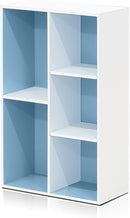 Furinno 5-Cube Reversible Open Shelf, White/Light Blue 11069WH/LBL by TinyTreasures Baby Boutique