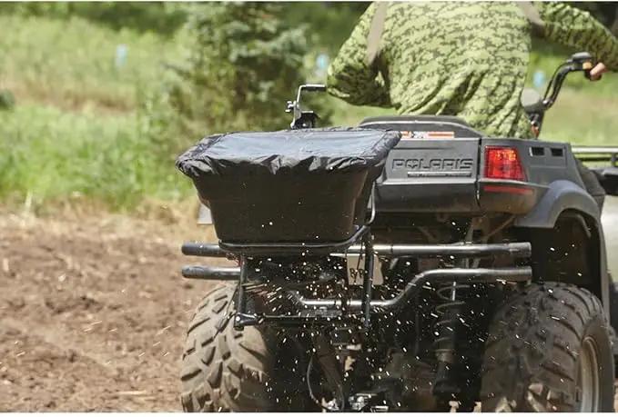 Guide Gear UTV/ATV Receiver Mount Broadcast Spreader Seeder, 80 Pound Capacity, Lawn and Garden Seed Spreaders, 12-Volt, with Rain Cover, photo 3 of 6