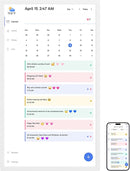32" Digital Calendar Chore Chart – 1080P Full HD Interactive Touchscreen, Smart Family Planner, Hearth Display Digital Wall & Desk Mountable for Seamless Scheduling by TinyTreasures Baby Boutique