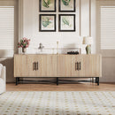 4 Door TV Cabinet with Adjustable Shelves and Storage Spaces by HouseOfZazla