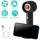 Portable Handheld Fan Rechargeable Pocket Personal Fan Quiet Desk Phone Holder Fan with 3 Speeds Removable Base for Commute Office Outdoor Indoor