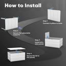 Quictent Metal Deck Box 150 Gallon Outdoor with Hydraulic Lid, Easy Assemble Waterproof Weather-Resistant Storage Bin, 660LBS Capacity for Patio/Garden/Poolside, White by GreenHaven Gardens