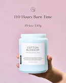 M&SENSE Clean Cotton Scented Candle - 19.4oz Natural Soy Wax Clean Cotton Blossom Scent Non Toxic Candle, 110-Hour Slow Burning 2-Wick Aromatherapy Home Fragrance Gifts for Home Decor by CozyNest Decor