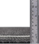 Unique Loom Outdoor Border Collection Area Rug - Soft Border (7' 10" x 10' Rectangle Black/Ivory) by GreenHaven Gardens