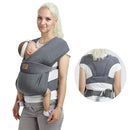 Ergonomic Baby Carrier for Newborns to Toddlers, Skin-Friendly and Soft Front Baby Carrier Wrap, Easy Breastfeeding, Lightweight and Breathable, Perfect Baby Shower Gifts (Dark Grey) by TinyTreasures Baby Boutique