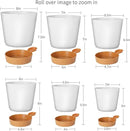 GARDIFE Plant Pots 8/7/6.5/6/5.5/5 Inch Self Watering Planters with Drainage Hole, Plastic Flower Pots, Nursery Planting Pot for All House Plants, African Violet, Flowers, and Cactus,White by GreenHaven Gardens