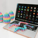 3D Printed 12” Articulated Crystal Dragon Inside 5.1” Egg – Fantasy Collectible, Fidget Toy & Stocking Easter Basket Stuffers for Home & Office Decor (Rainbow) by CozyNest Decor