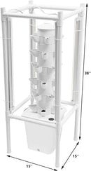 Hydroponic Growing Tower System Kit, 30-Plant Vertical Hydroponics Garden Tower with LED Grow Light, for Outdoor Indoor Herbs Fruits Vegetables Smart Garden Planter Kit by GreenHaven Gardens