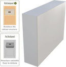 12-Cube Storage Shelf Bookcase - Wooden 3-Tier Floor Standing Open Bookshelf for Home and Office, Display Cabinet, Warm White by CozyNest Decor