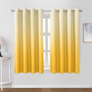 HOMEIDEAS Yellow Ombre Blackout Curtains 52 X 63 Inch Length Gradient Room Darkening Thermal Insulated Energy Saving Grommet 2 Panels Window Drapes for Living Room, Bedroom by TinyTreasures Baby Boutique