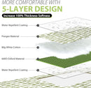 ZAZE Extra Large Picnic Outdoor Blanket, 80''x80'' Waterproof Foldable Blankets Gingham Picnic Mat for Beach, Camping Grass Lawn Park Accessories Cute Couple Gifts Ideas Wedding Registry(Green White) by TinyTreasures Baby Boutique