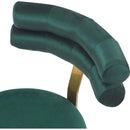 27.65'' Modern Counter Stools Set of 2,Dark green  velvet Counter Stools with iron Frame,Soft back and cushion,Footrest,suitable for Kitchen/Bedroom/Dining Room