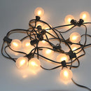50Ft LED Outdoor Patio String Lights - Waterproof Globe Lights with 52 Shatterproof Frosted Bulbs, Connectable for Wedding, Party, Christmas & Garden Decor, Black Wire by TinyTreasures Baby Boutique