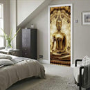 3D Door Stickers - Buddha Statue Murals - Peel & Stick Wallpaper - Self-Adhesive Decals - Removable PVC Waterproof - Bedroom & Living Room - 37.4" x 78.7" by GreenHaven Gardens