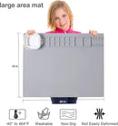 AWOKE Silicone Painting Mat - 20"X16" Silicone Art Craft Mat with 1 Water Cup for Kids -12 Color Dividers - 2 Paint Dividers (Grey) by TinyTreasures Baby Boutique