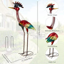 DREAMSOUL 30" Tall Wacky Metal Rooster Garden Statues, Funny Chicken Outdoor Statues Red Rooster Statue for Garden Patio Art Decor by GreenHaven Gardens