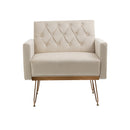 Accent Chair, leisure single sofa with Rose Golden feet